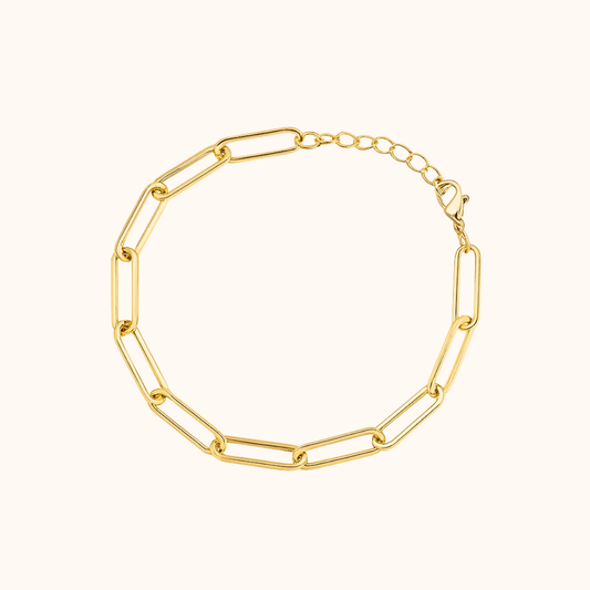 ROMALI 18K Gold-Plated Bold Statement Paperclip Bracelet