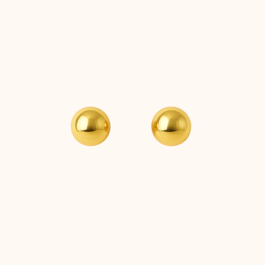 ROMALI 18K Gold-Plated Ball Stud Earrings