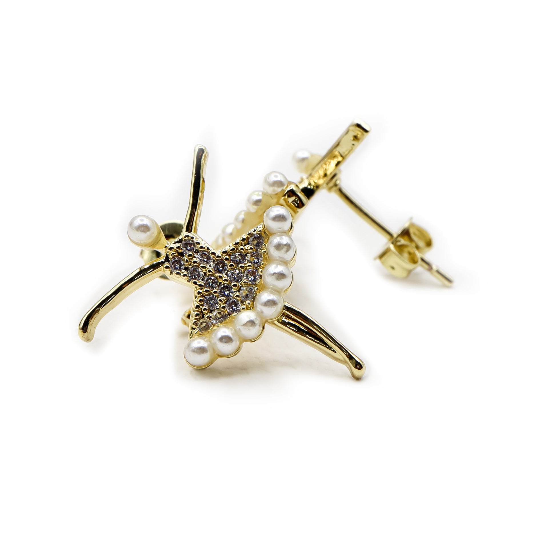 ROMALI18k Gold-Plated Ballerina Stud Earrings