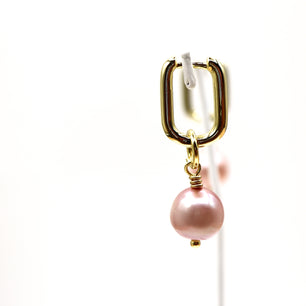 18k Gold-Plated Pink Pearl Radiance Earrings