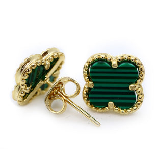 18k Gold-Plated Lucky Clover Studs