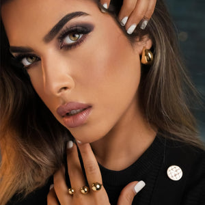 ROMALI 18K Gold-Plated Crescent Hoop Earrings - ROMALI