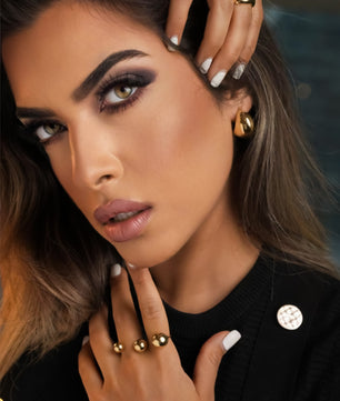 ROMALI 18K Gold-Plated Crescent Hoop Earrings - ROMALI