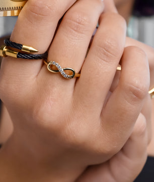 ROMALI 18K Gold-Plated Infinity Ring - ROMALI