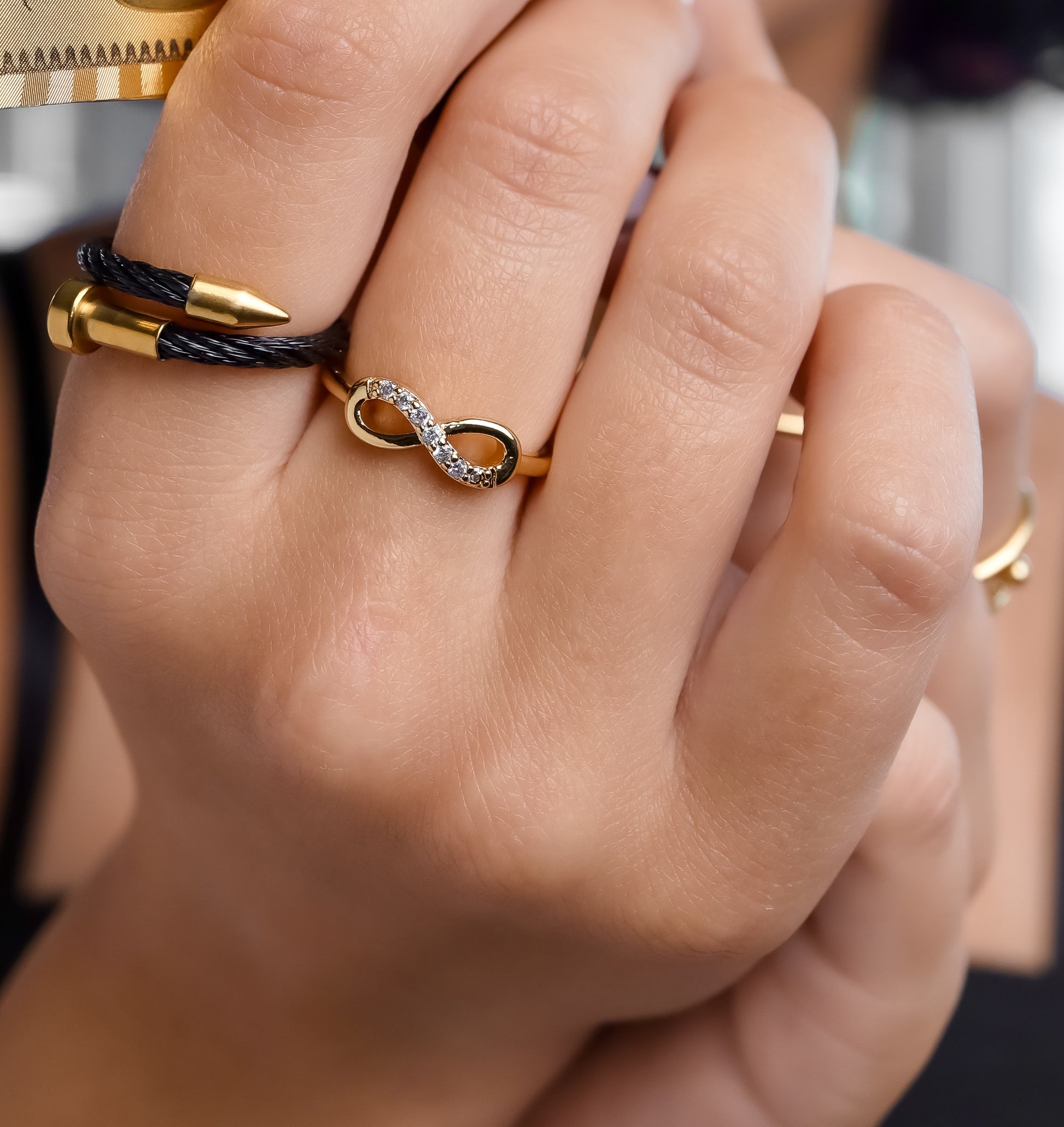 ROMALI 18K Gold-Plated Infinity Ring - ROMALI
