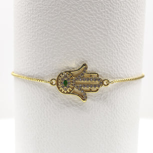 18k Gold-Plated Adjustable Hamsa Bracelet