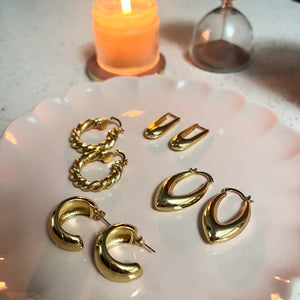 18k Gold-Plated Geometric Earrings