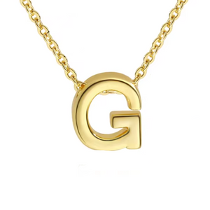 ROMALI 18k Gold-Plated Initial pendant Adjustable Necklace - ROMALI