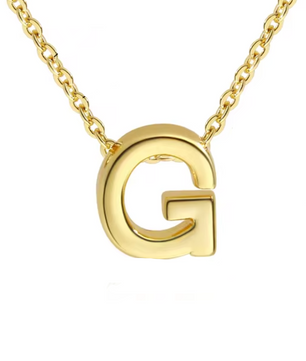 ROMALI 18k Gold-Plated Initial pendant Adjustable Necklace - ROMALI
