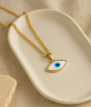 ROMALI 18K Gold-Plated Shell Eye Pendant Necklace - ROMALI