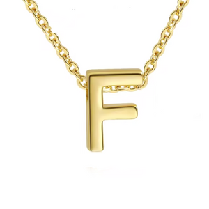 ROMALI 18k Gold-Plated Initial pendant Adjustable Necklace - ROMALI