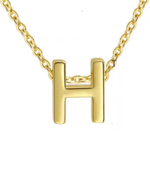 ROMALI 18k Gold-Plated Initial pendant Adjustable Necklace - ROMALI