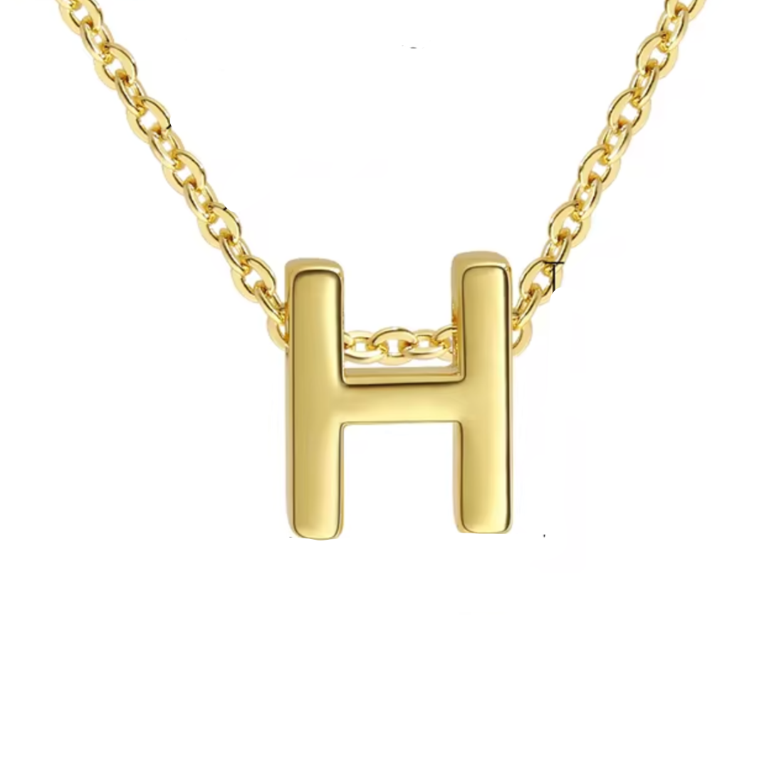 ROMALI 18k Gold-Plated Initial Adjustable Necklace