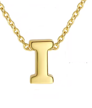 ROMALI 18k Gold-Plated Initial pendant Adjustable Necklace - ROMALI