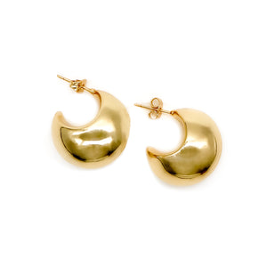 ROMALI 18K Gold-Plated Crescent Hoop Earrings