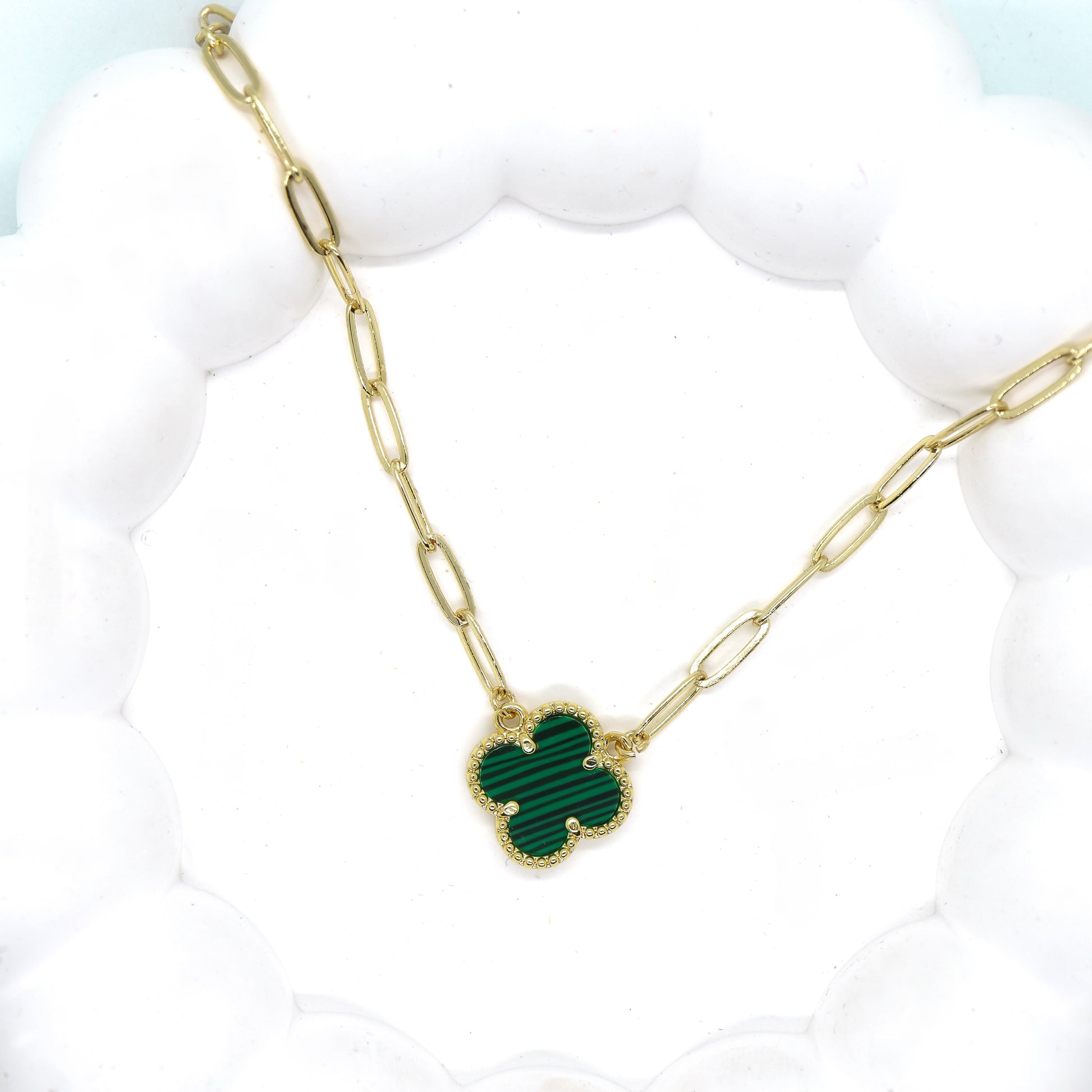 18k Gold-Plated Lucky Clover Necklace