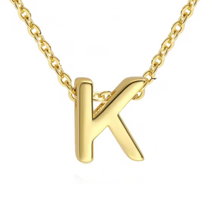 ROMALI 18k Gold-Plated Initial pendant Adjustable Necklace - ROMALI