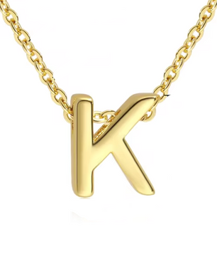 ROMALI 18k Gold-Plated Initial pendant Adjustable Necklace - ROMALI