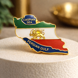 ROMALI Iran Map Enamel Pin | Gold-Plated