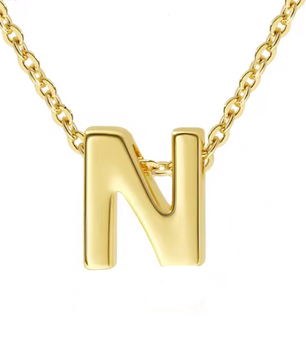 ROMALI 18k Gold-Plated Initial pendant Adjustable Necklace - ROMALI