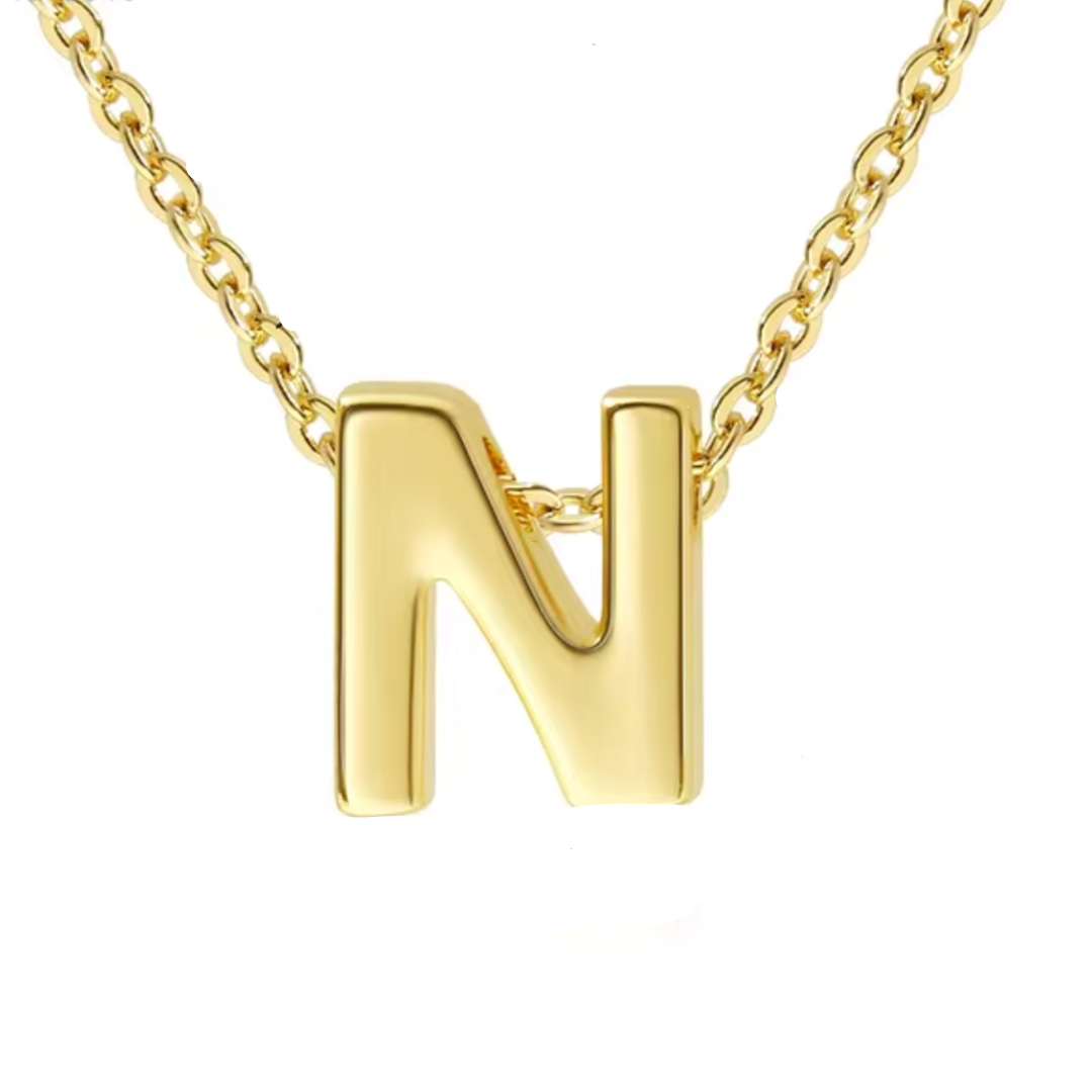 ROMALI 18k Gold-Plated Initial Adjustable Necklace