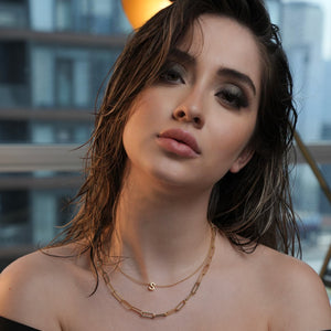 ROMALI 18k Gold-Plated Initial pendant Adjustable Necklace - ROMALI