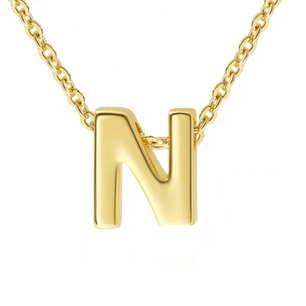 ROMALI 18k Gold-Plated Initial Adjustable Necklace