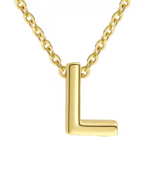 ROMALI 18k Gold-Plated Initial pendant Adjustable Necklace - ROMALI