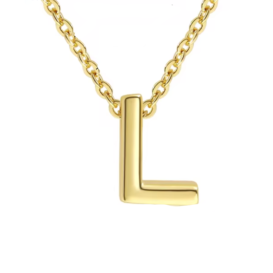 ROMALI 18k Gold-Plated Initial Adjustable Necklace