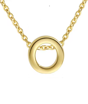 ROMALI 18k Gold-Plated Initial pendant Adjustable Necklace - ROMALI