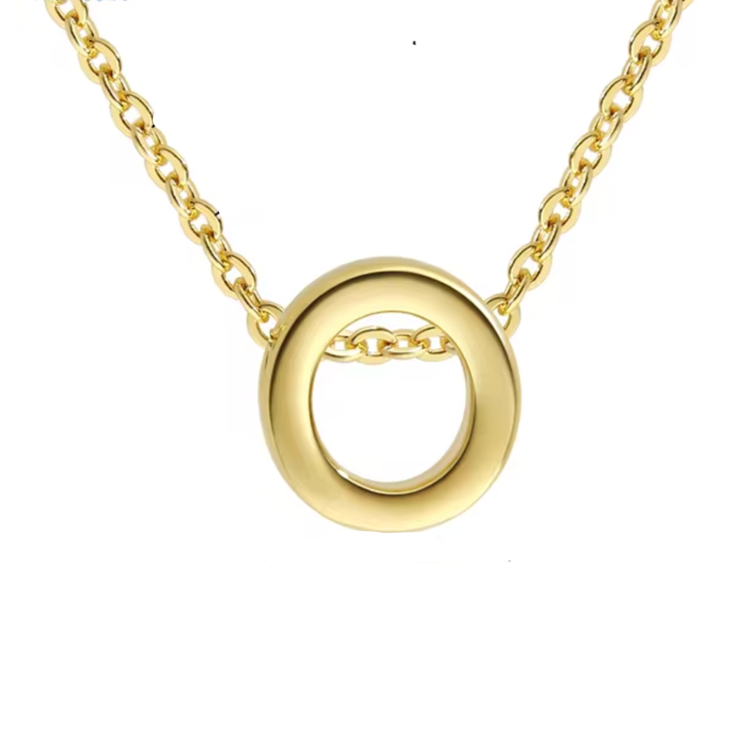 ROMALI 18k Gold-Plated Initial Adjustable Necklace