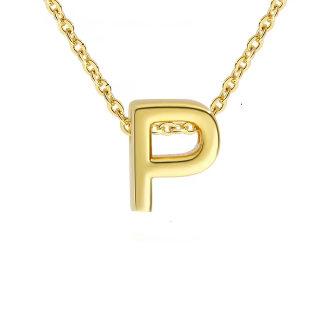 ROMALI 18k Gold-Plated Initial Adjustable Necklace