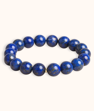 ROMALI Natural Lapis Lazuli Beaded Bracelet - Stone of Wisdom 10mm - ROMALI