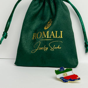 ROMALI Iran Map Enamel Pin | Gold-Plated