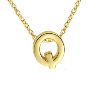 ROMALI 18k Gold-Plated Initial Adjustable Necklace