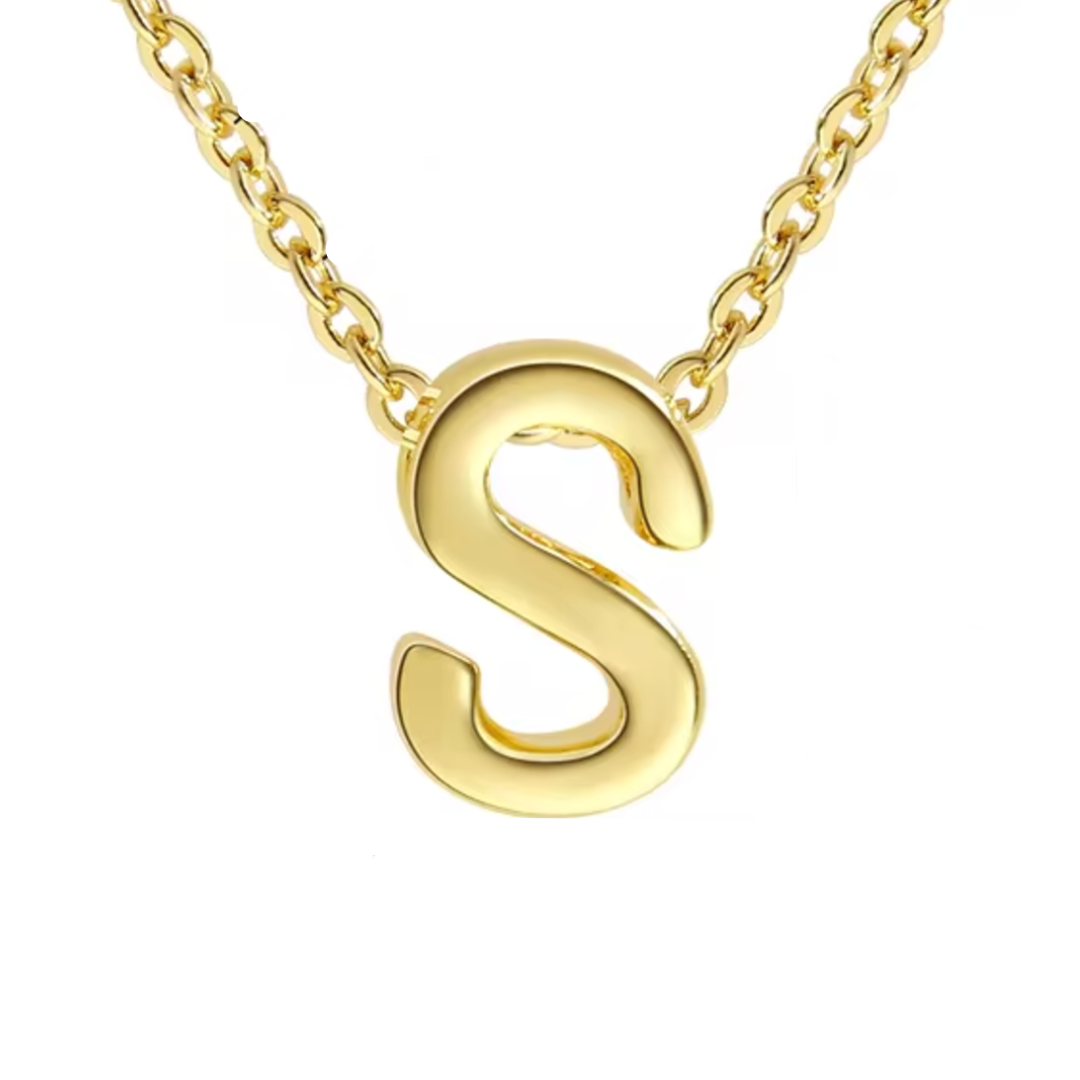 ROMALI 18k Gold-Plated Initial Adjustable Necklace