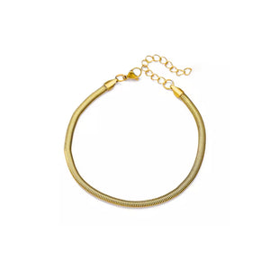 18k Gold-Plated Snake Chain Bracelet