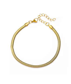 18k Gold-Plated Snake Chain Bracelet - ROMALI