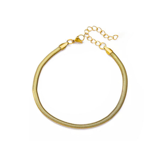 18k Gold-Plated Snake Chain Bracelet - ROMALI