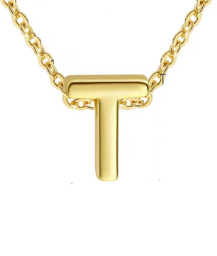 ROMALI 18k Gold-Plated Initial pendant Adjustable Necklace - ROMALI