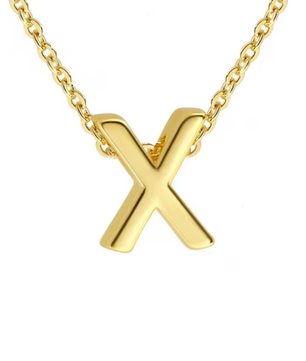ROMALI 18k Gold-Plated Initial pendant Adjustable Necklace - ROMALI