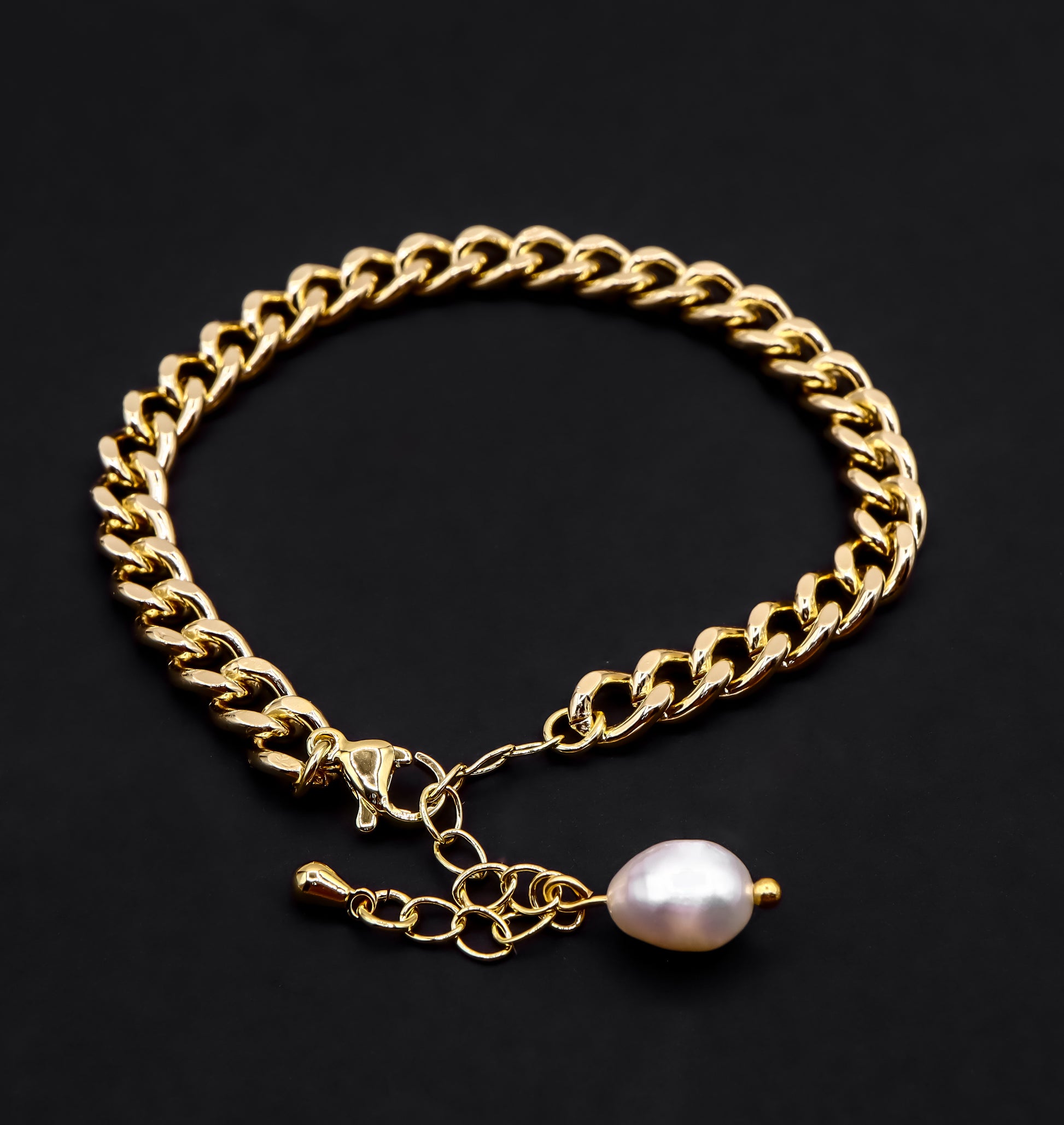 ROMALI 18k Gold-Plated - Gold Curb Chain Bracelet