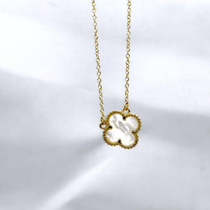 ROMALI 18k Gold-Plated Clover Dainty Chain Necklace