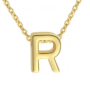 ROMALI 18k Gold-Plated Initial pendant Adjustable Necklace - ROMALI