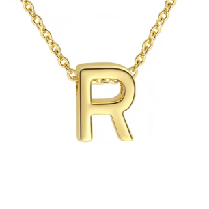 ROMALI 18k Gold-Plated Initial Adjustable Necklace