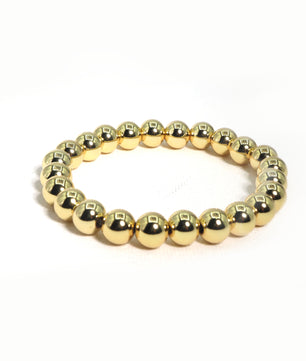 ROMALI 18k Gold-Plated Beaded Gold Ball Bracelet - ROMALI
