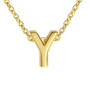 ROMALI 18k Gold-Plated Initial pendant Adjustable Necklace - ROMALI