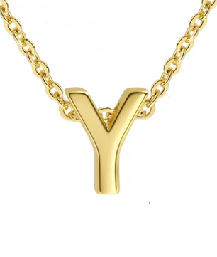 ROMALI 18k Gold-Plated Initial pendant Adjustable Necklace - ROMALI