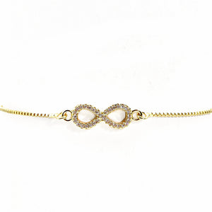 ROMALI 18K Gold-Plated Infinity Adjustable Slider Bracelet - ROMALI