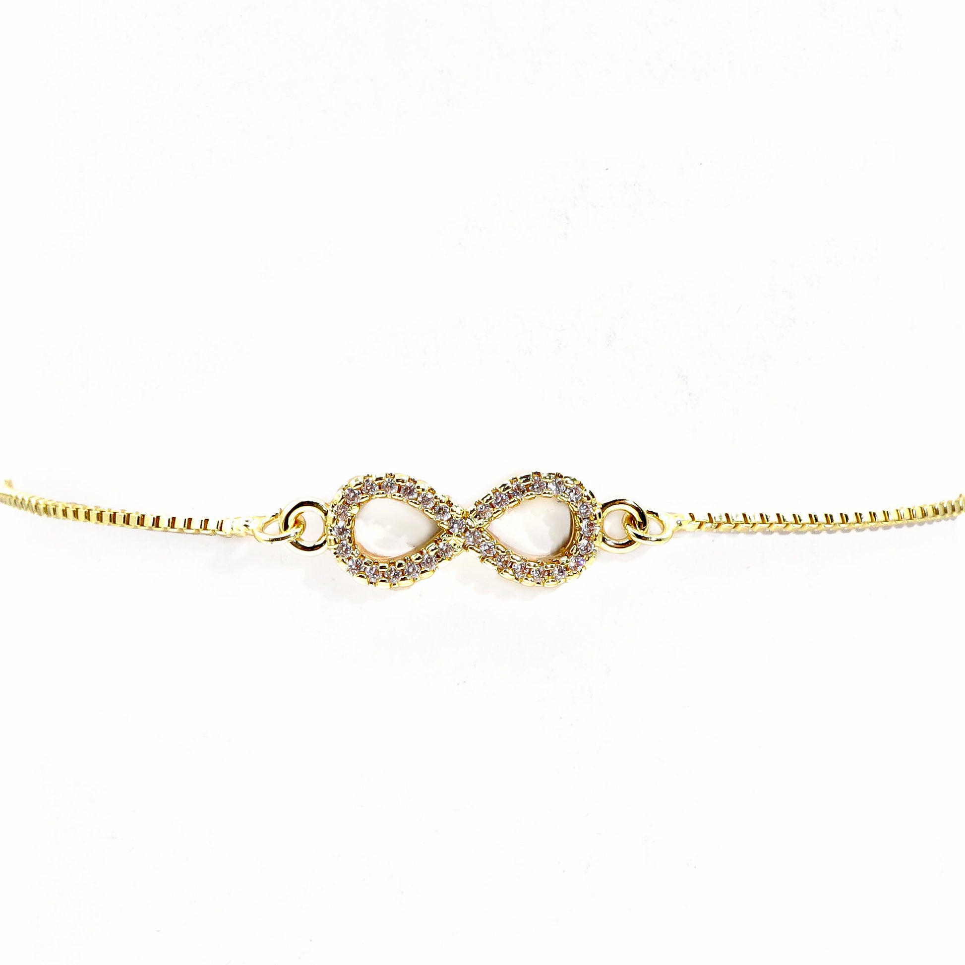 ROMALI 18K Gold-Plated Infinity Adjustable Slider Bracelet - ROMALI